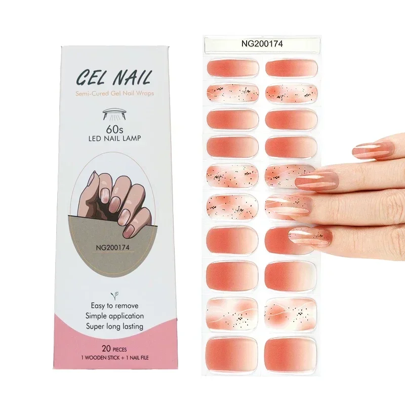 Semi-Cured Gel Nail Strips Pat - Striping Tape Nail ulasan dan harga