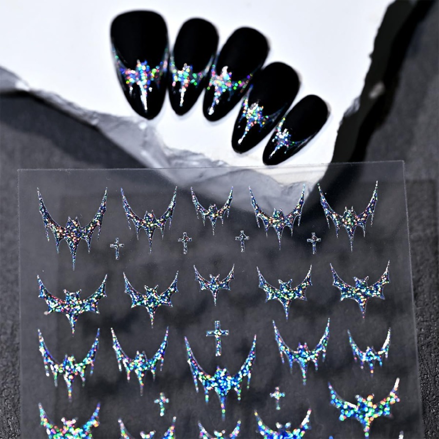 3 Sheets Halloween Nail Sticke - Nail Art French Nails ulasan dan harga