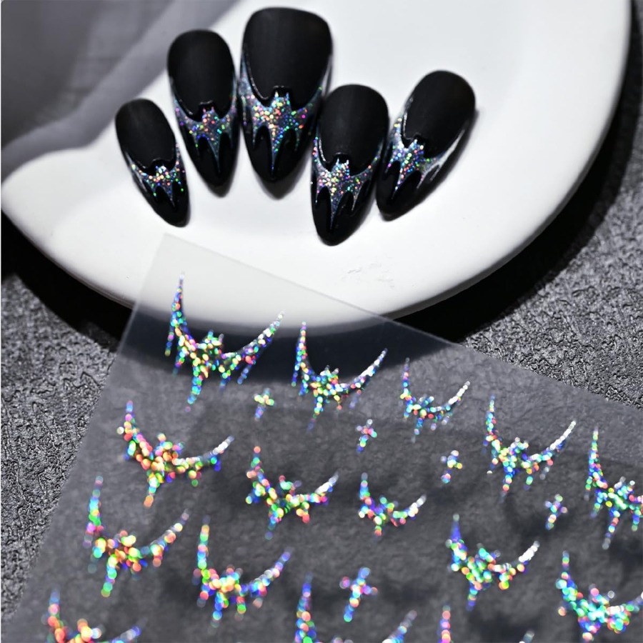 3 Sheets Halloween Nail Sticke - Nail Art French Nails ulasan dan harga