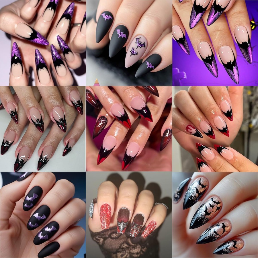3 Sheets Halloween Nail Sticke - Nail Art French Nails ulasan dan harga