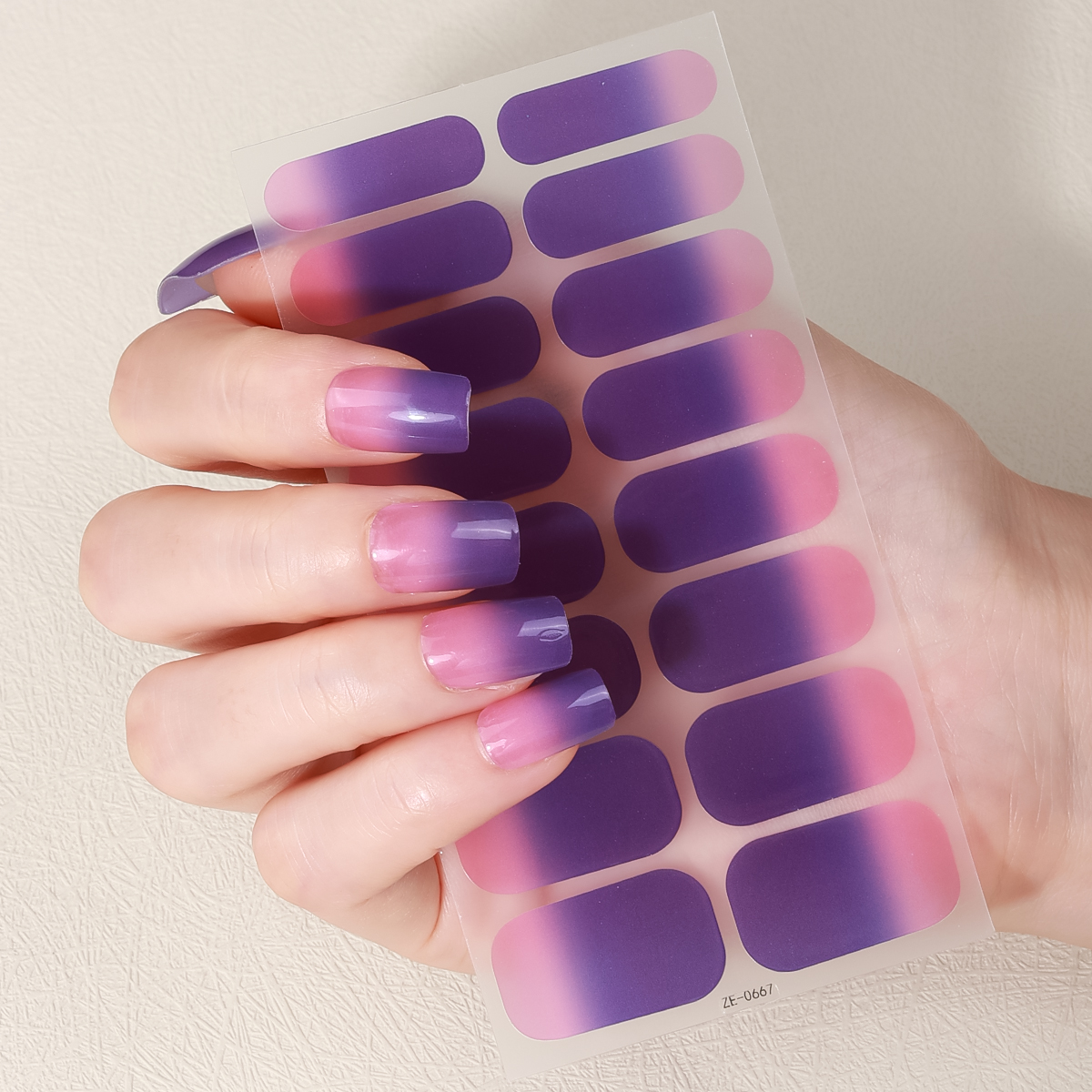 16Tips Full Cover Gradient Nai - Striping Tape Nail ulasan dan harga