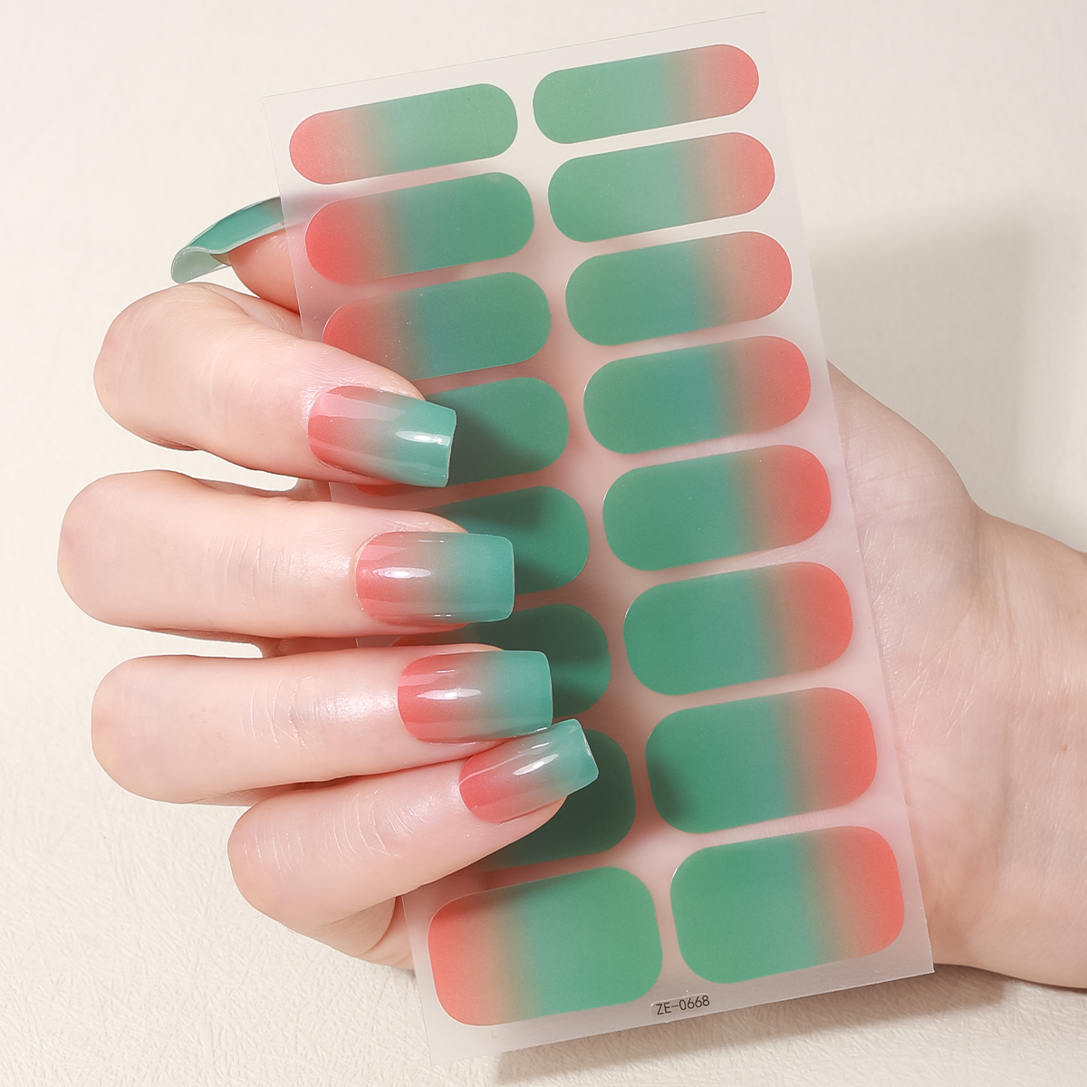16Tips Full Cover Gradient Nai - Striping Tape Nail ulasan dan harga