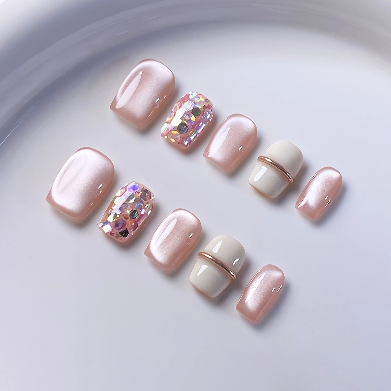 10 pieces of pure handmade alm - Nail Art Simple ulasan dan harga