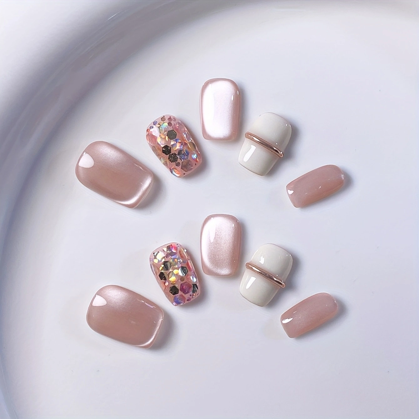 10 pieces of pure handmade alm - Nail Art Simple ulasan dan harga