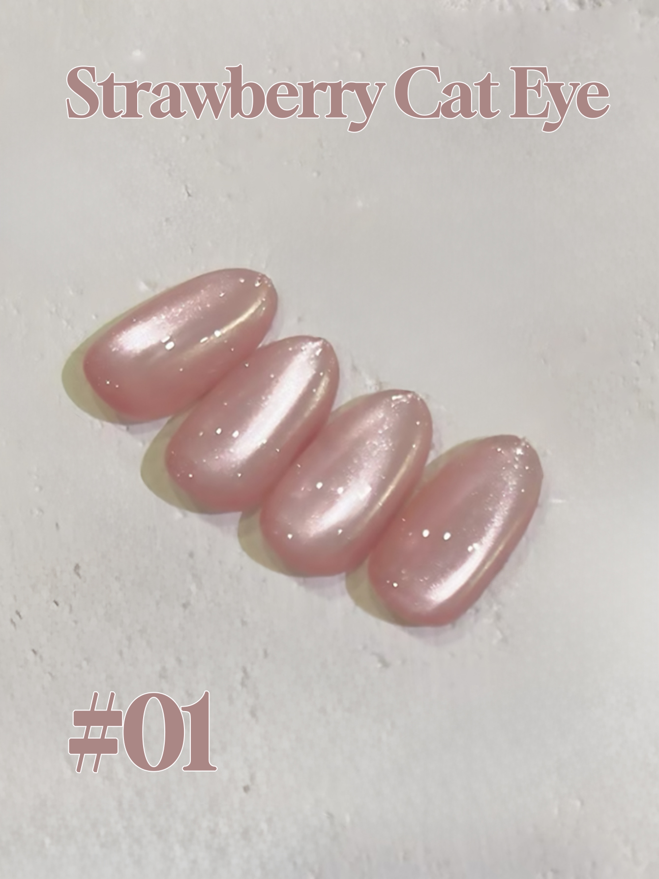 1-12pcs PSK New Whitening Stra - Nail Art Cat Eye Pink ulasan dan harga