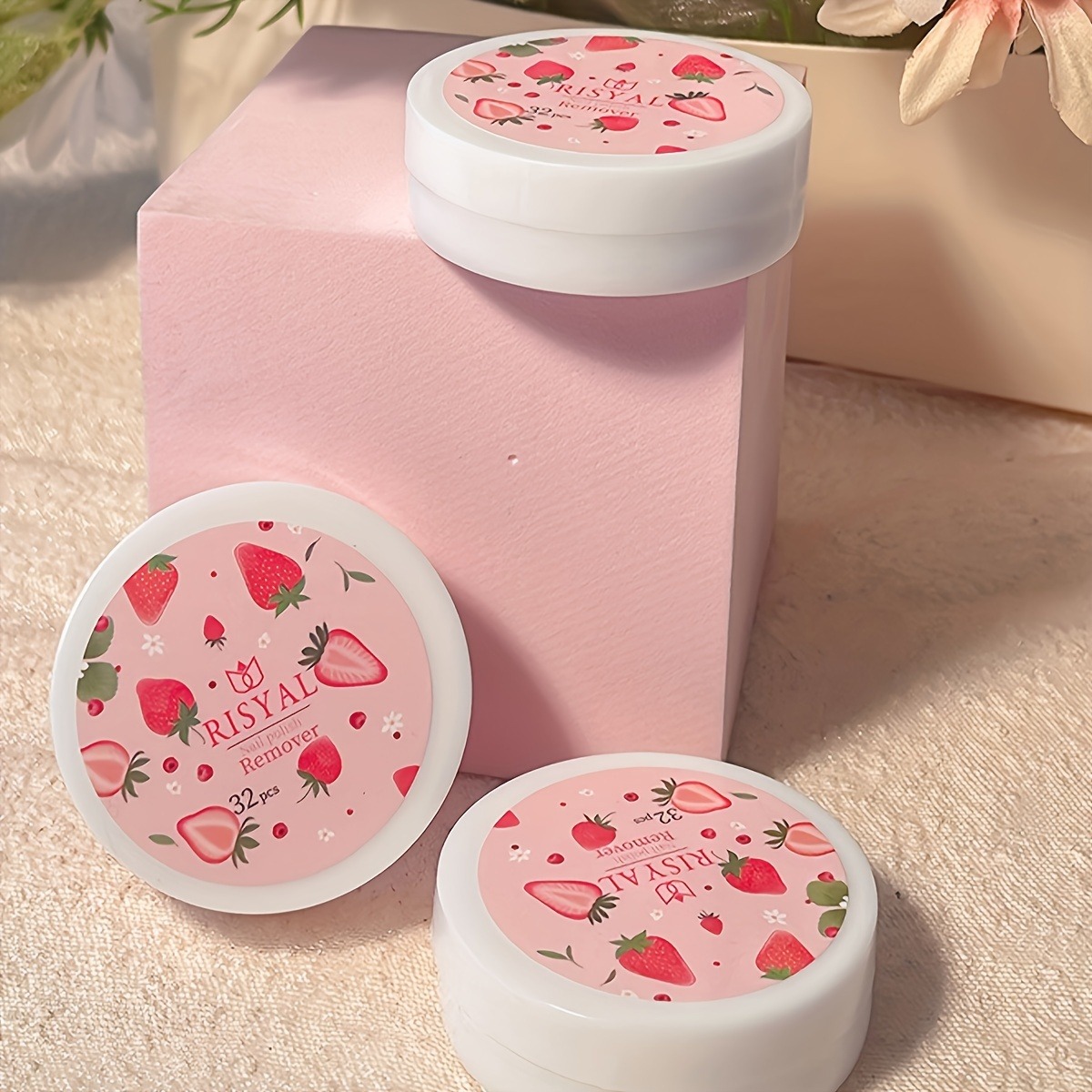 32pcs/Box Strawberry Nail Poli - Nail Art Strawberry ulasan dan harga