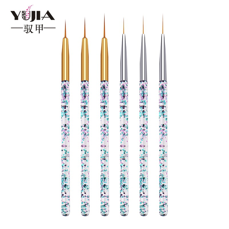 3PCS/Set Transparent Flow Sand - Nail Art Brush Set ulasan dan harga
