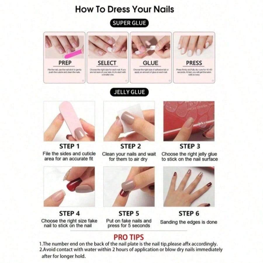 Women Nude Pink Press On Nails - Nail Art Glitter ulasan dan harga