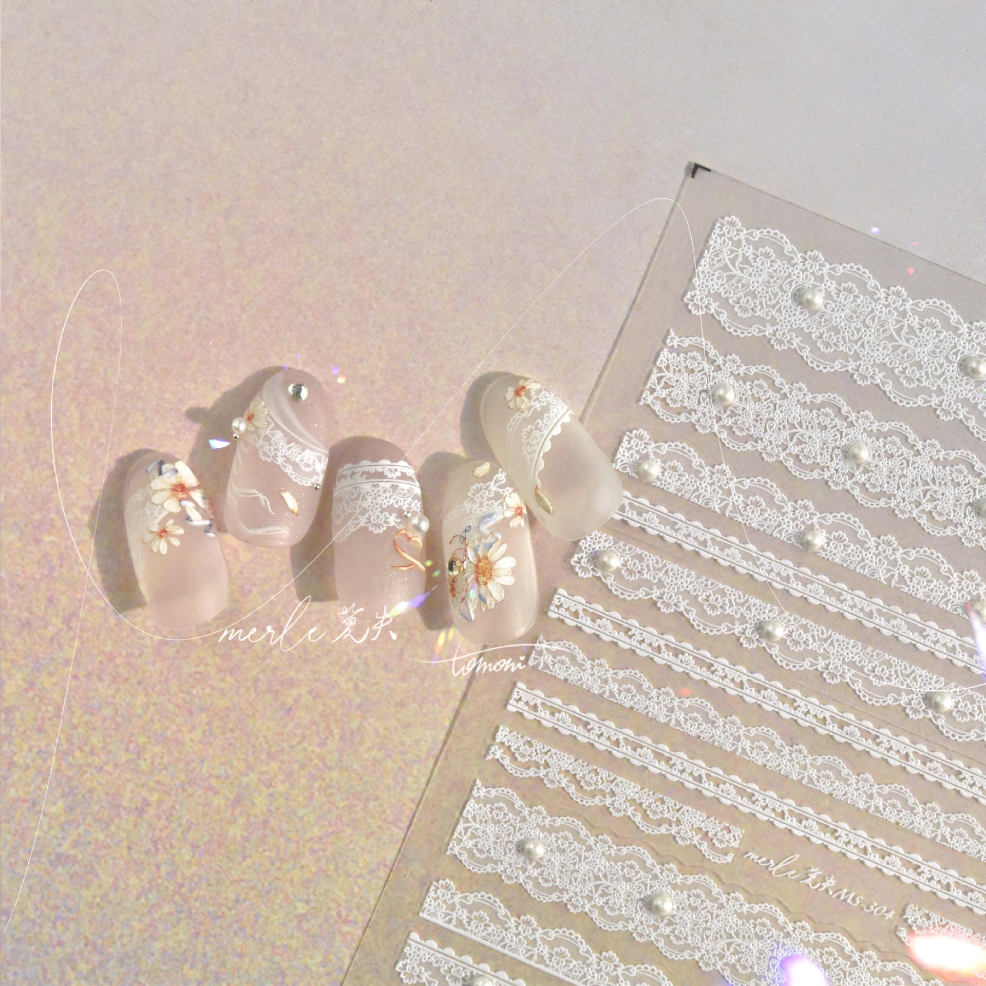 5D Relief Finely Crafted White - Striping Tape Nail ulasan dan harga