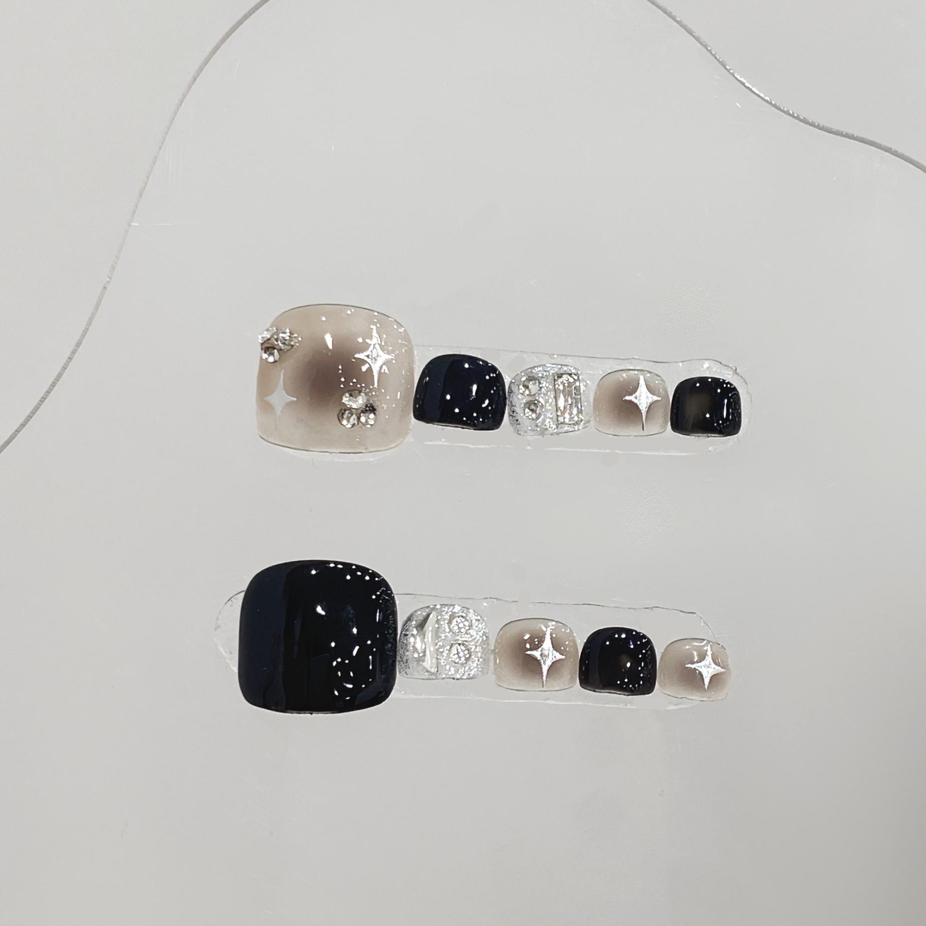 10pcs Glossy Square Fake Toena - Nail Art Glitter ulasan dan harga