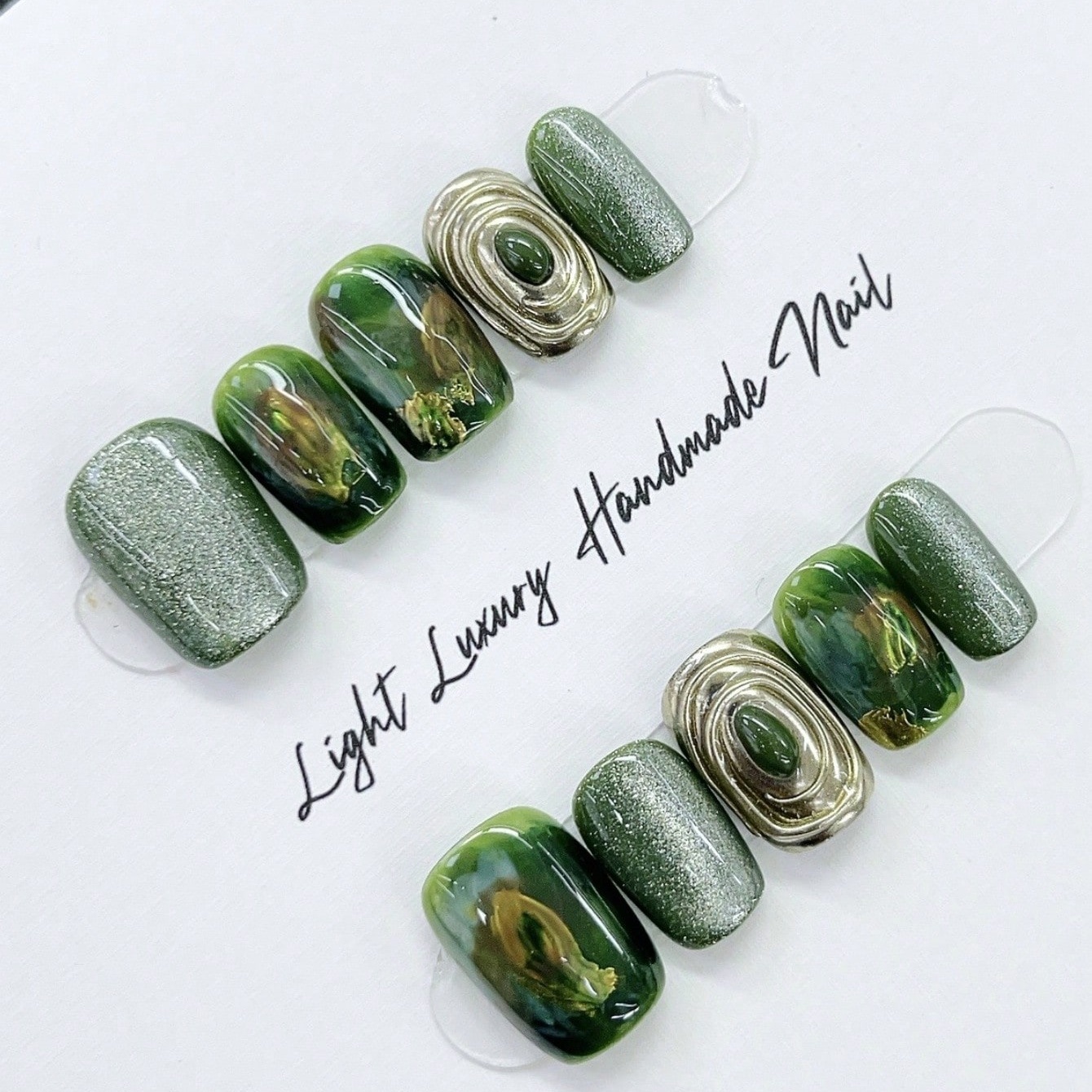 10pcs pure hand pressed short  - Nail Art Glitter ulasan dan harga