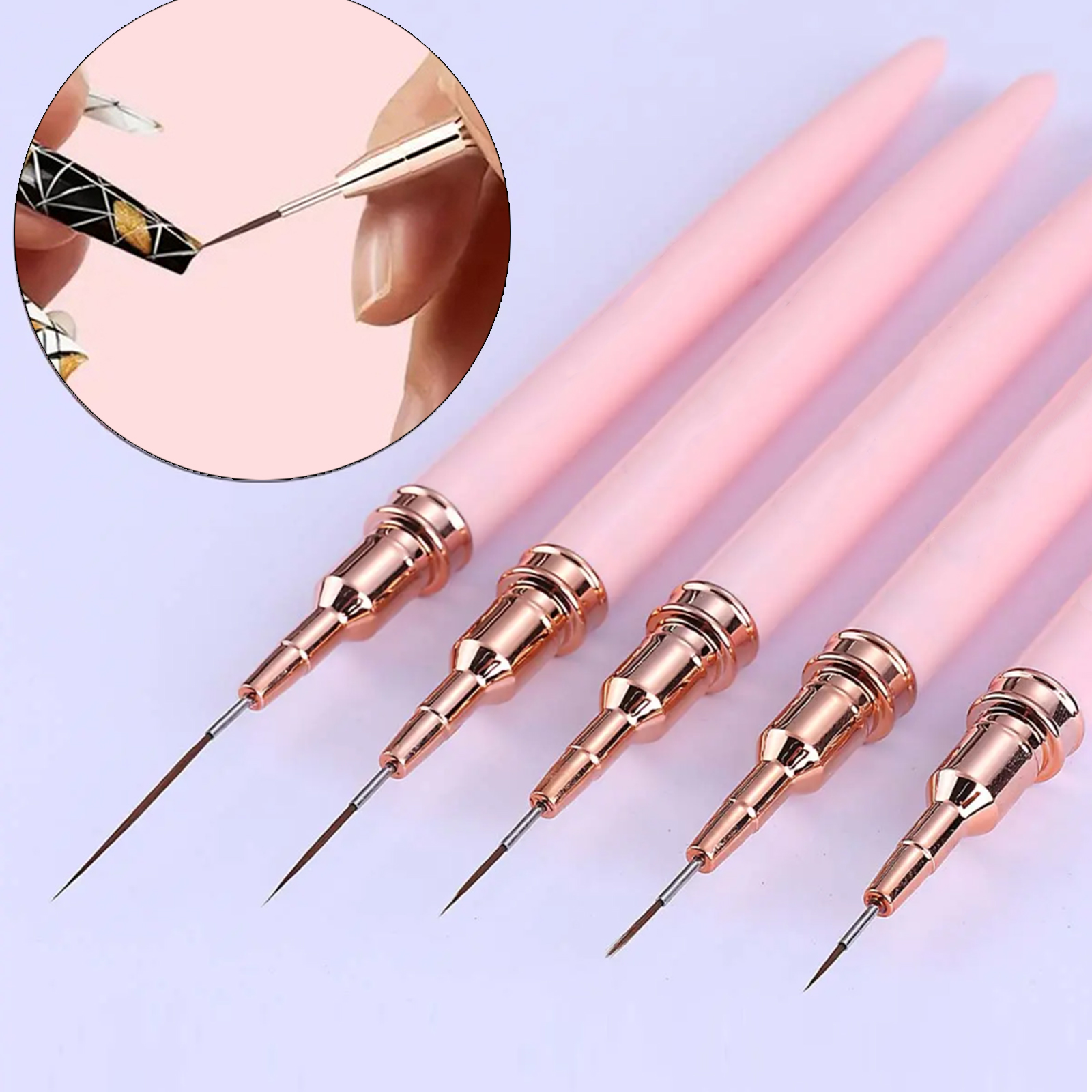 5-Piece Nail Art Pen Set, Ultr - Nail Art Brush Set ulasan dan harga