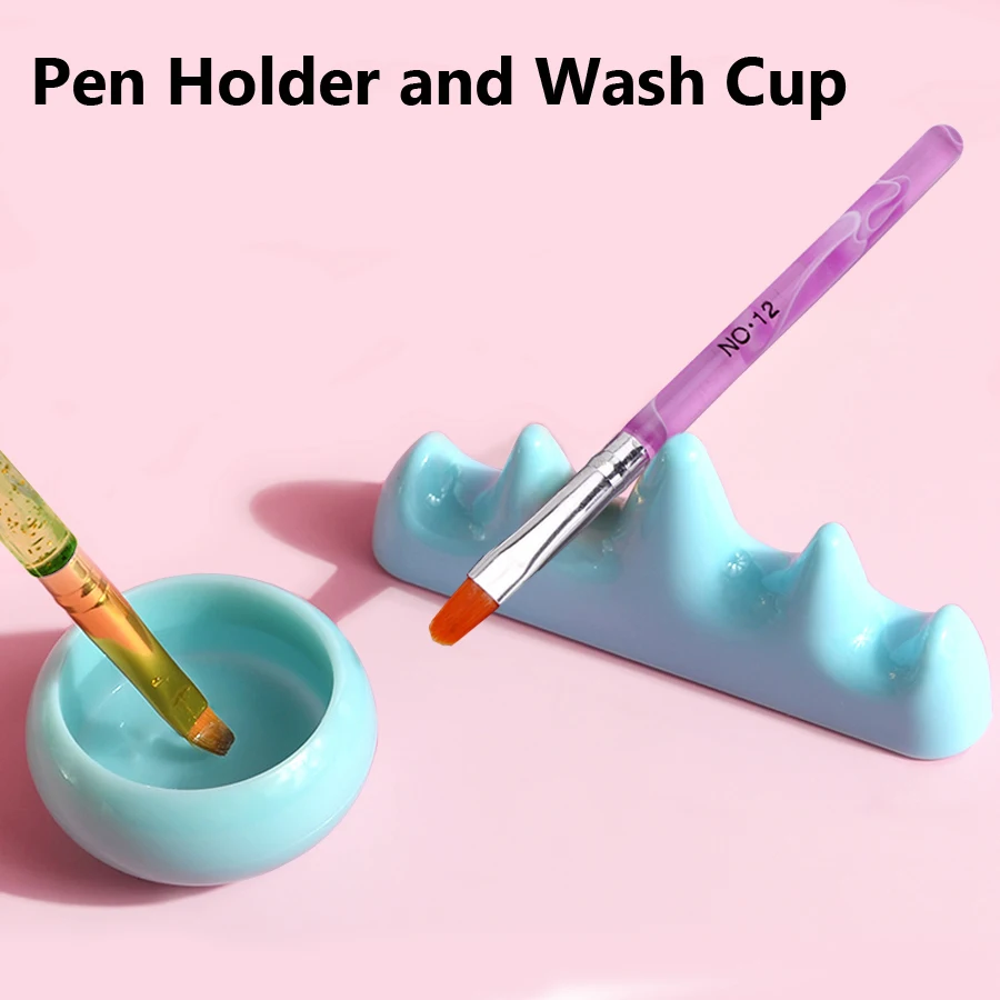 Acrylic Nail Brush Washing Bow - Nail Art Brush Set ulasan dan harga